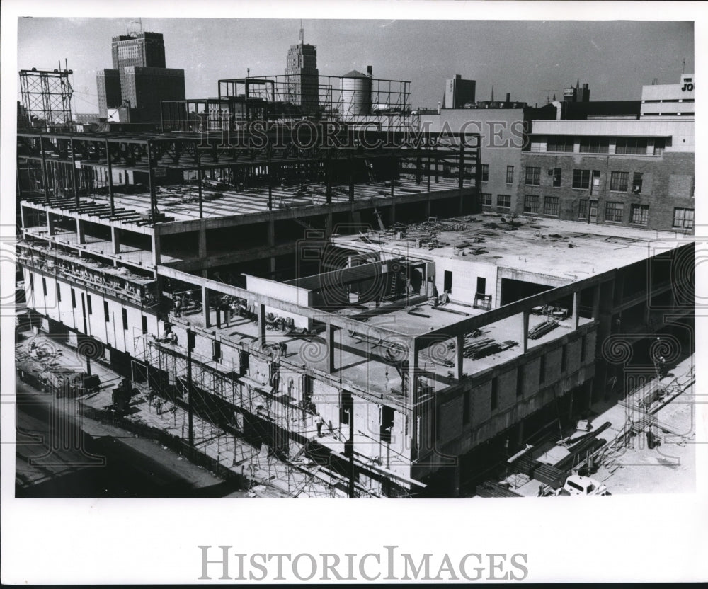 1961 Press Photo Aerial View of Milwaukee Journal Building Under Construction-Historic Images