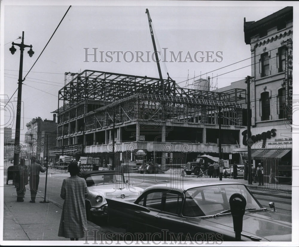 1961 Press Photo The Milwaukee Journal buildings new construction - mjb16550 - Historic Images