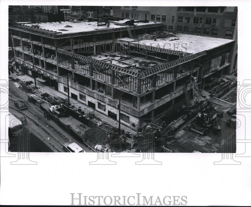 1961 Press Photo Addition to the Milwaukee Journal building being constructed-Historic Images