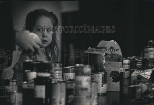 1992 Press Photo First Congregational Church of Genesee Food Bank, Waukesha - Historic Images