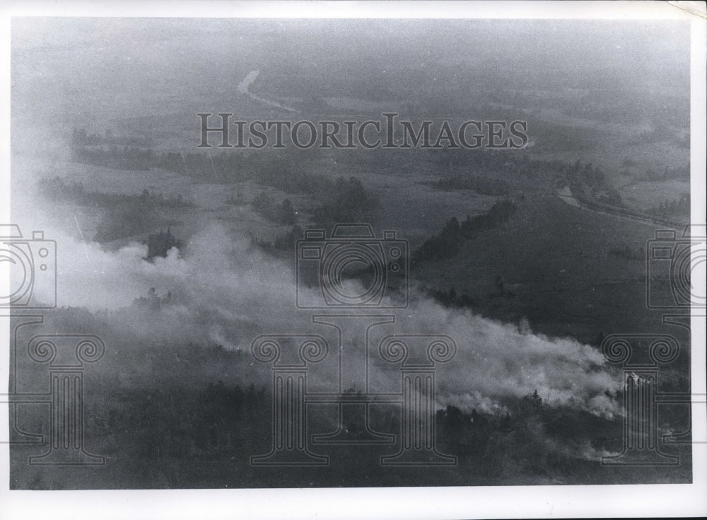 1978 Press Photo Aerial View of Forest Fire in Seney National Wildlife Refuge-Historic Images