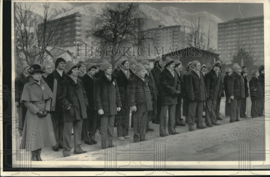 1976 United States Olympians lined up in their new uniforms-Historic Images