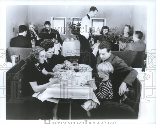 1977 Pan American Clipper Plane dining room-Historic Images