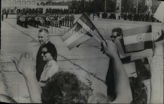 1966 Press Photo Indira Gandhi prime minister and Premier Kosygin, Moscow.-Historic Images