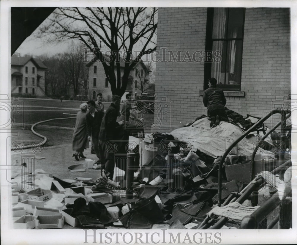 1957 Press Photo Results of a fire at the Wisconsin School for Boys - mjb17688- Historic Images