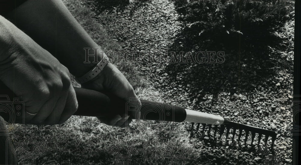 1991 Press Photo Yard/Garden Rake with Cushion Grip - mjb17703 - Historic Images