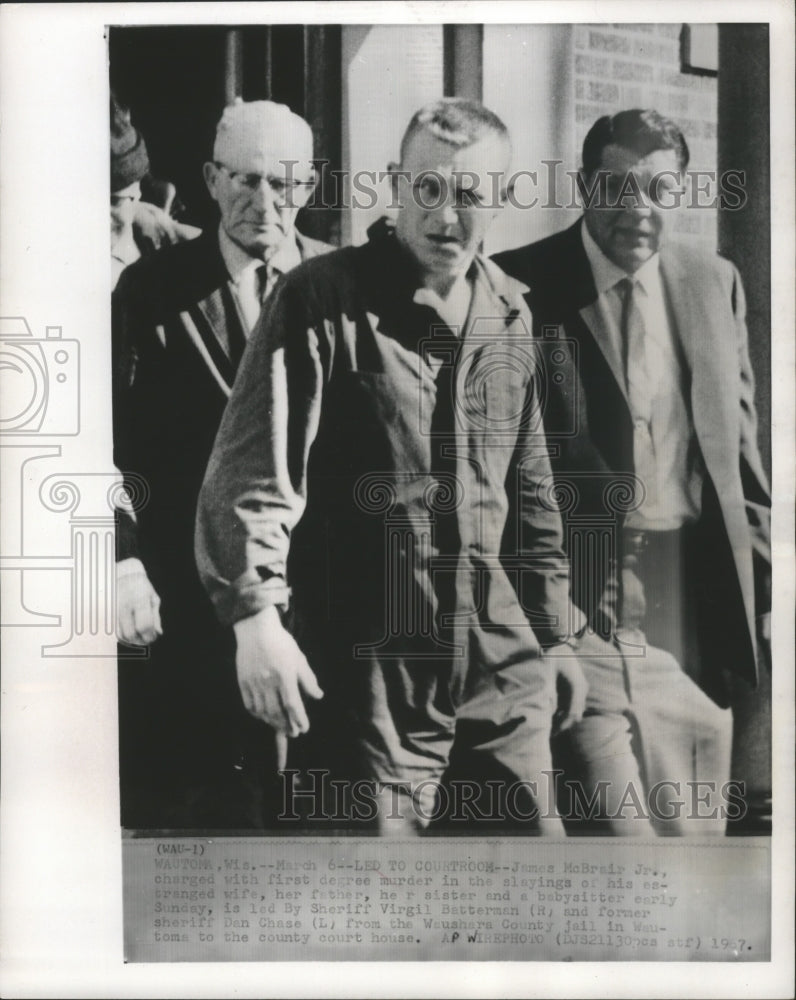 1967 Press Photo James McBair Sheriff Virgil Batterman, Court Bailiff Dan Chase - Historic Images