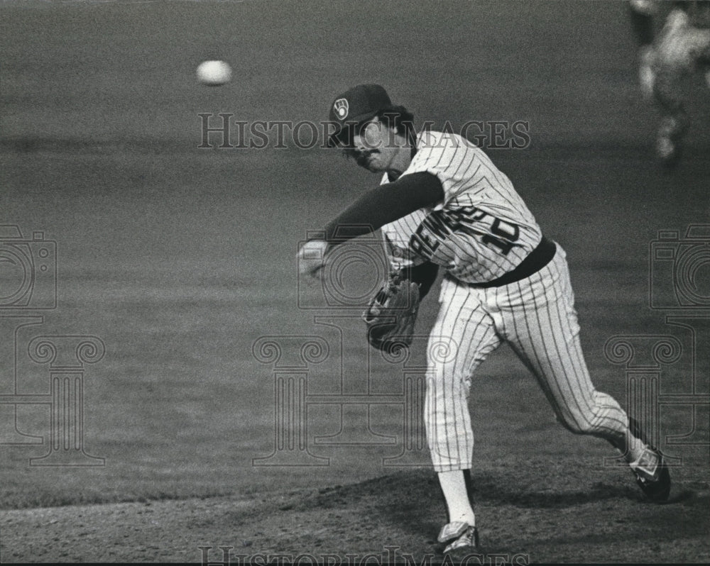 1982 Bob McClure, starter for the Milwaukee Brewers-Historic Images