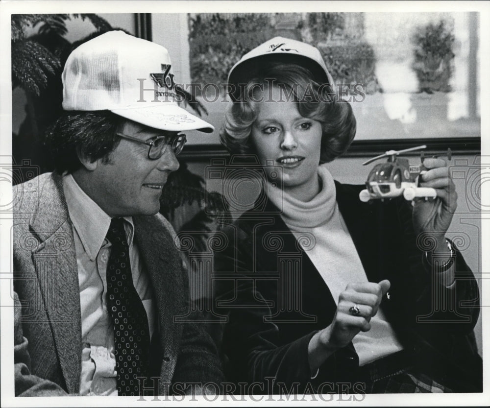 1978 TV Host Larry Lorenz and Channel 6 News Director Jill Geisler - Historic Images