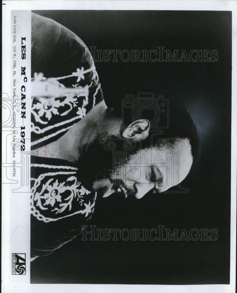 1972 Press Photo Jazz Musician, Les McCann - mjb20026-Historic Images