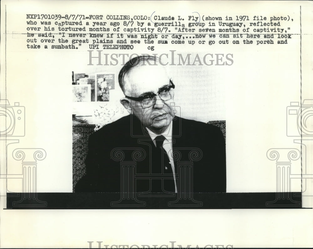 1971 Claude L. Fly, Captured by Uruguay Guerrilla Group, Speaks-Historic Images
