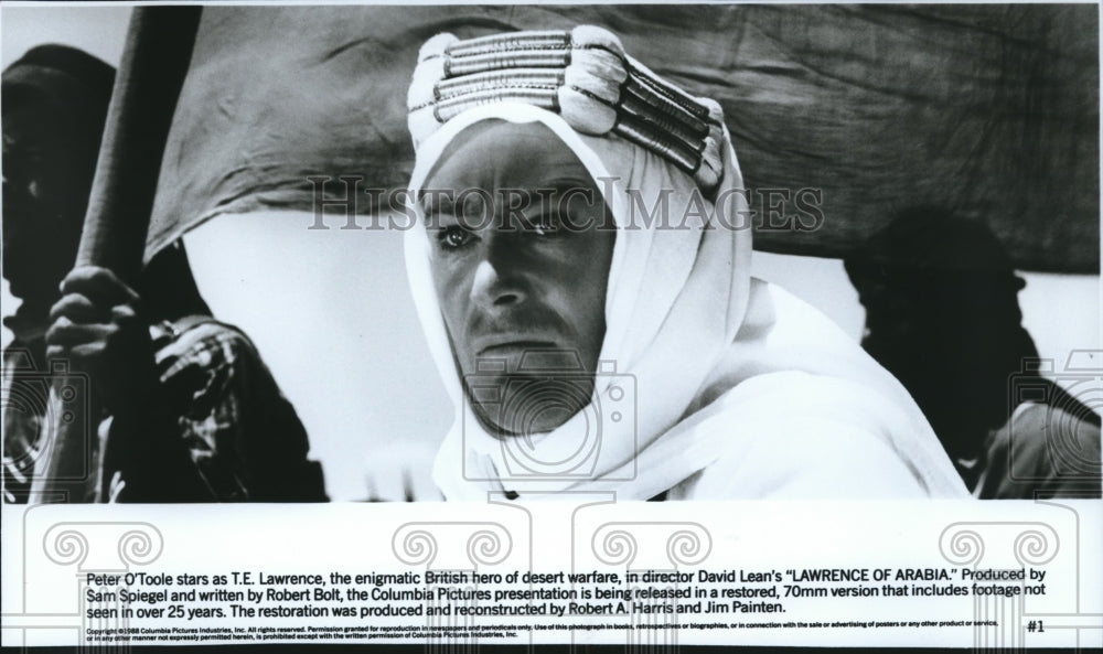 1969 Press Photo Actor Peter O'Toole in "Lawrence of Arabia" - mjb20305-Historic Images