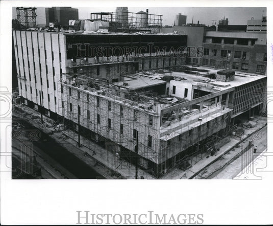 1961 Press Photo Construction of New Addition to Milwaukee Journal Building - Historic Images
