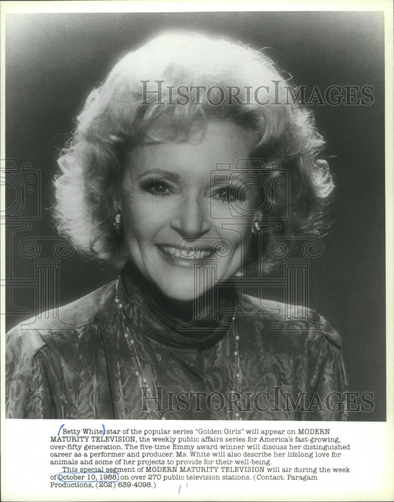 Press Photo Actress Betty White - mjb20854 - Historic Images