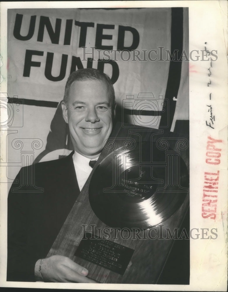 1965 Press Photo Francis E. Ferguson United Fund Chairman at Pfister Hotel-Historic Images