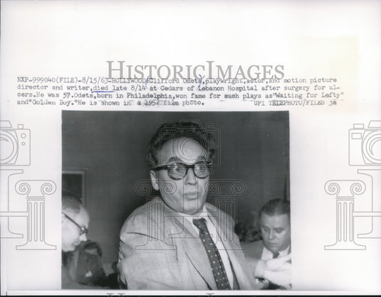 1952 Press Photo Clifford Odets, Playwright and Actor - mjb21461 - Historic Images