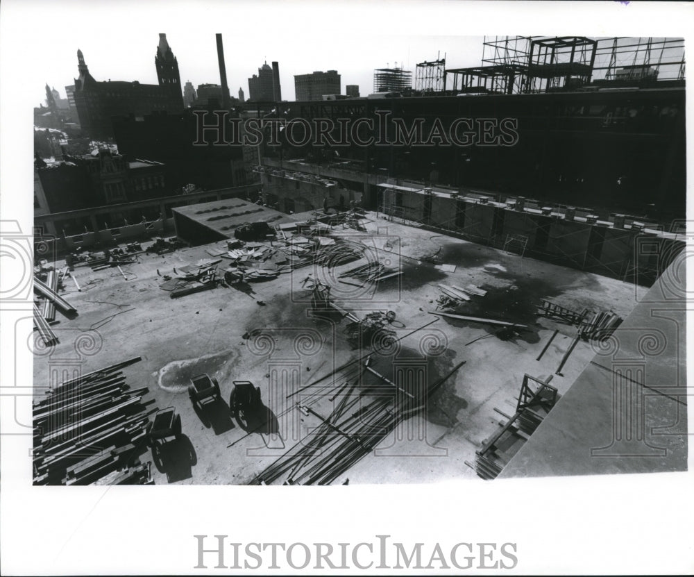 1961 Press Photo Milwaukee Journal Building Construction, New Addition-Historic Images