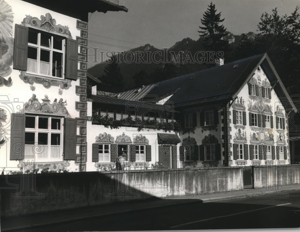 1963 Painted Exterior of Orphan House Near Oberammergau-Historic Images