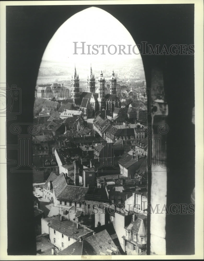 1978 Press Photo View of cathedral spires in Naumburg, East Germany - mjb22513 - Historic Images