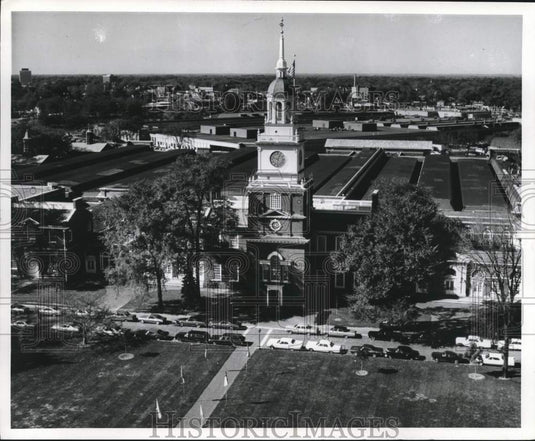 1982 Press Photo Aerial view of the Henry Ford Museum at Greenfield Village - Historic Images