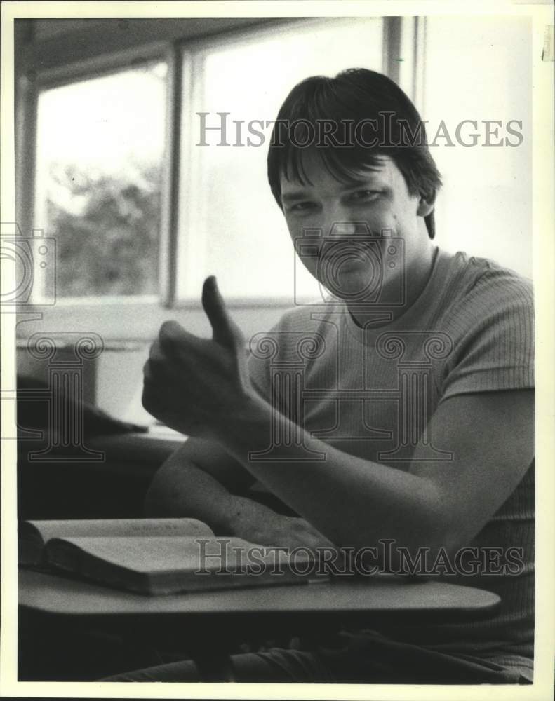 1986 Press Photo Inmate in Education Program, Green Bay Correctional Institution - Historic Images