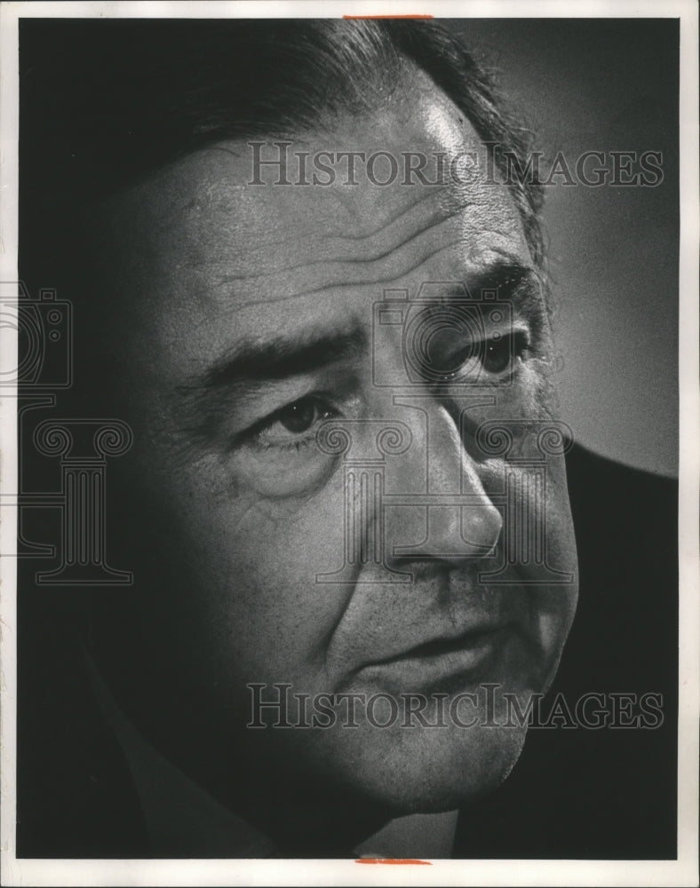 1971 Press Photo Senator Eugene McCarthy portrait, Milwaukee, Wisconsin - Historic Images