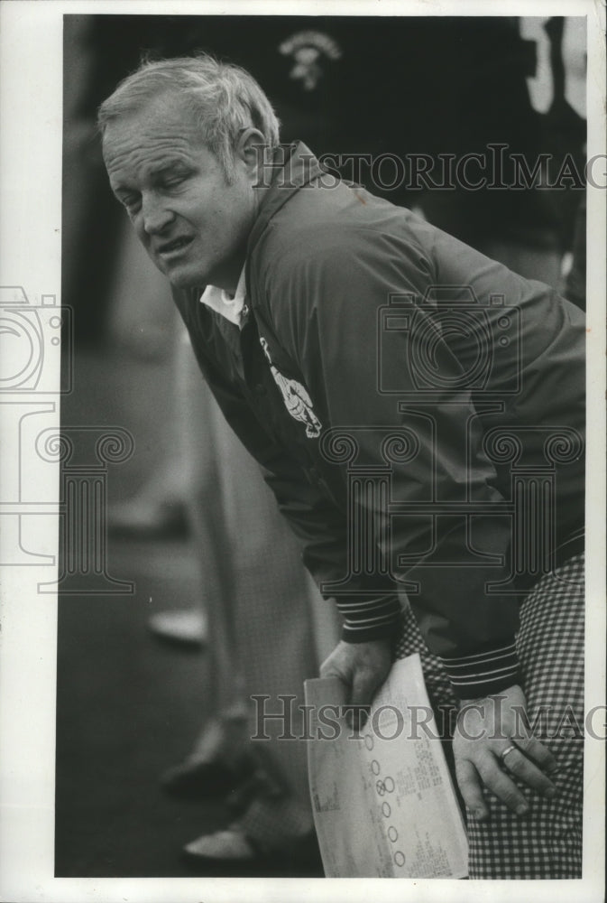 1978 Press Photo Dave McClain football coach at University of Wisconsin - Historic Images