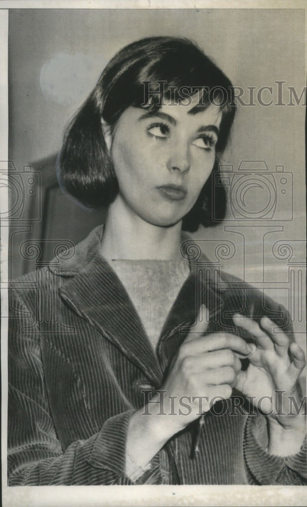 1958 Press Photo Actress Millie Perkins to Star in The Diary of Anne Frank - Historic Images