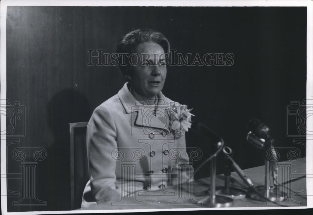 1968 Press Photo Mrs. Eugene McCarthy Wife of Senator - mjb25381-Historic Images
