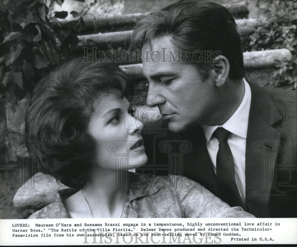 1965 Actors Maureen O'Hara and Rossano Brazzi-Historic Images