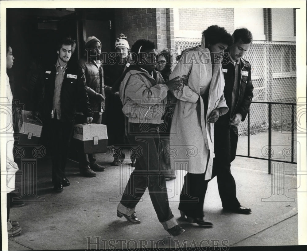 1979 A Young Woman Injured In Fight at James Madison High School-Historic Images
