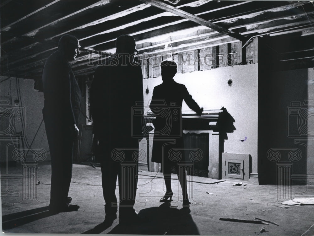 1966 Press Photo Large Reception Room Under Construction in Executive Mansion-Historic Images
