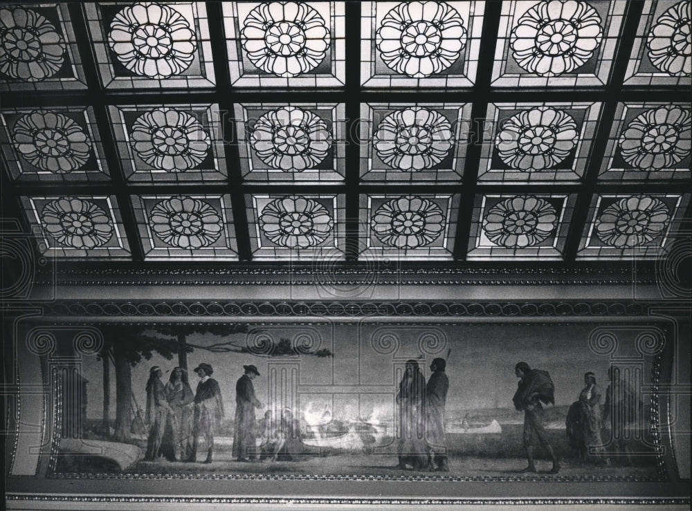 1992 Repaired skylights and murals in Madison Wisconsin Statehouse-Historic Images