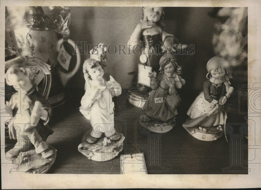 1980 Press Photo Hummel Figurines Mader's Restaurant Gift Shop Wisconsin - Historic Images
