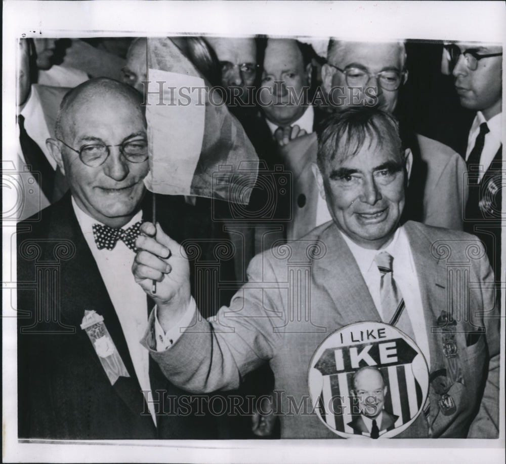 1956 Press Photo House Representative Joseph Martin at Republican Convention - Historic Images