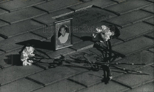 1991 Mementos placed at Vietnam Veteran Memorial Milwaukee Wisconsin-Historic Images