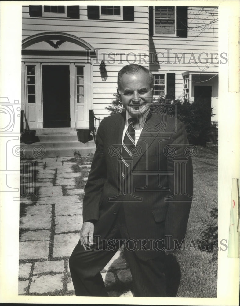 1980 Press Photo John Geilfuss, retiree of the Marine National Exchange Bank - Historic Images