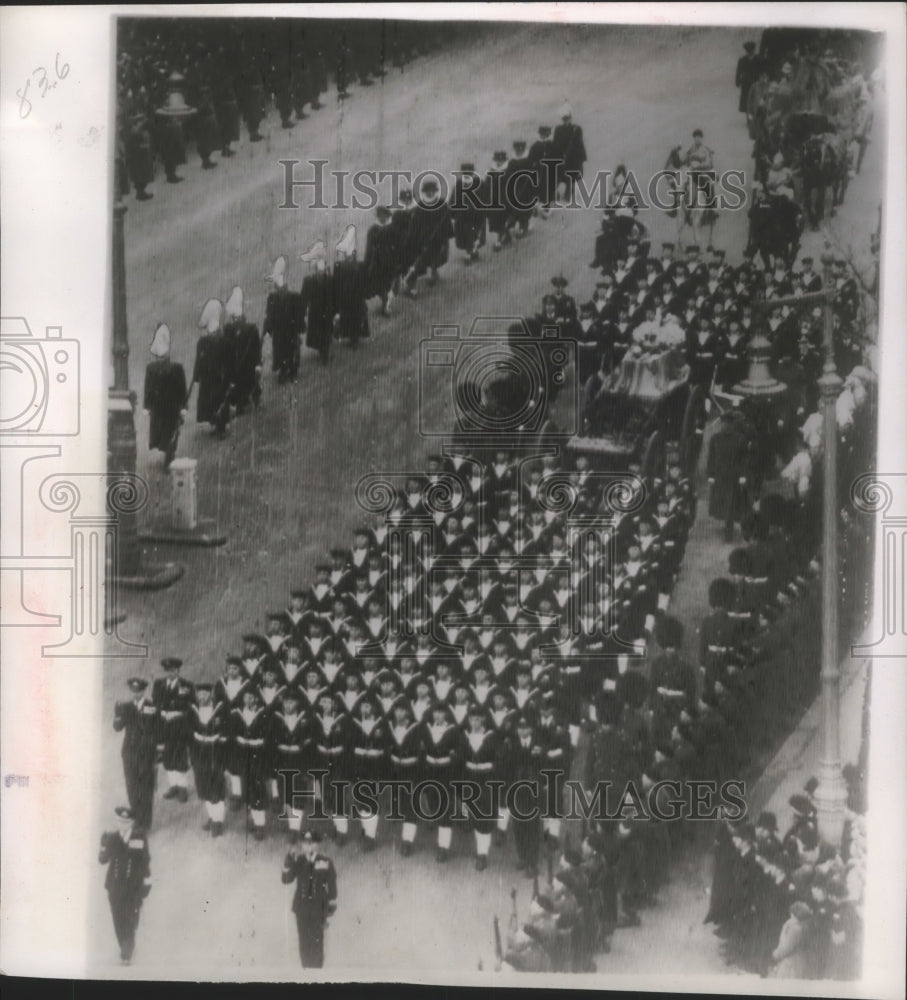 1952 Press Photo Funeral Procession for King George VI, England - mjb27590-Historic Images