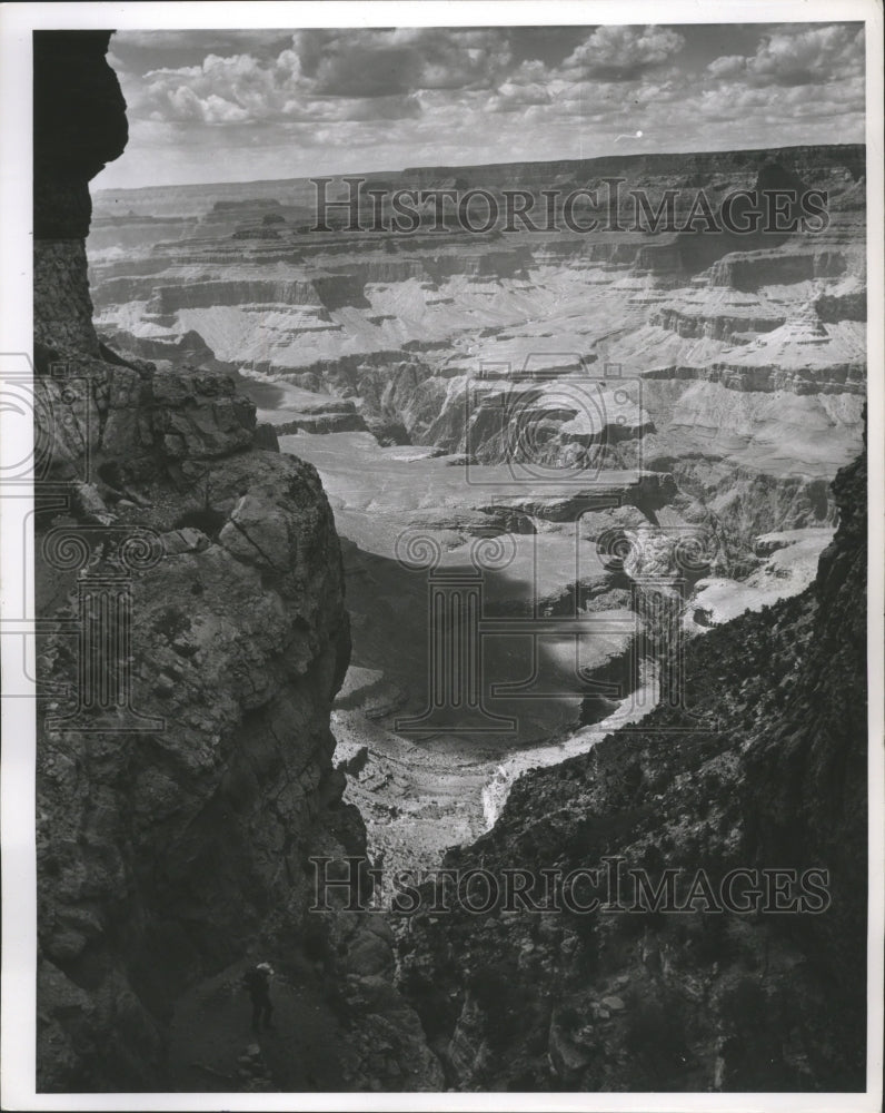 1987 Press Photo Grand Canyon National Park View from South Rim - Kaibab Trail - Historic Images