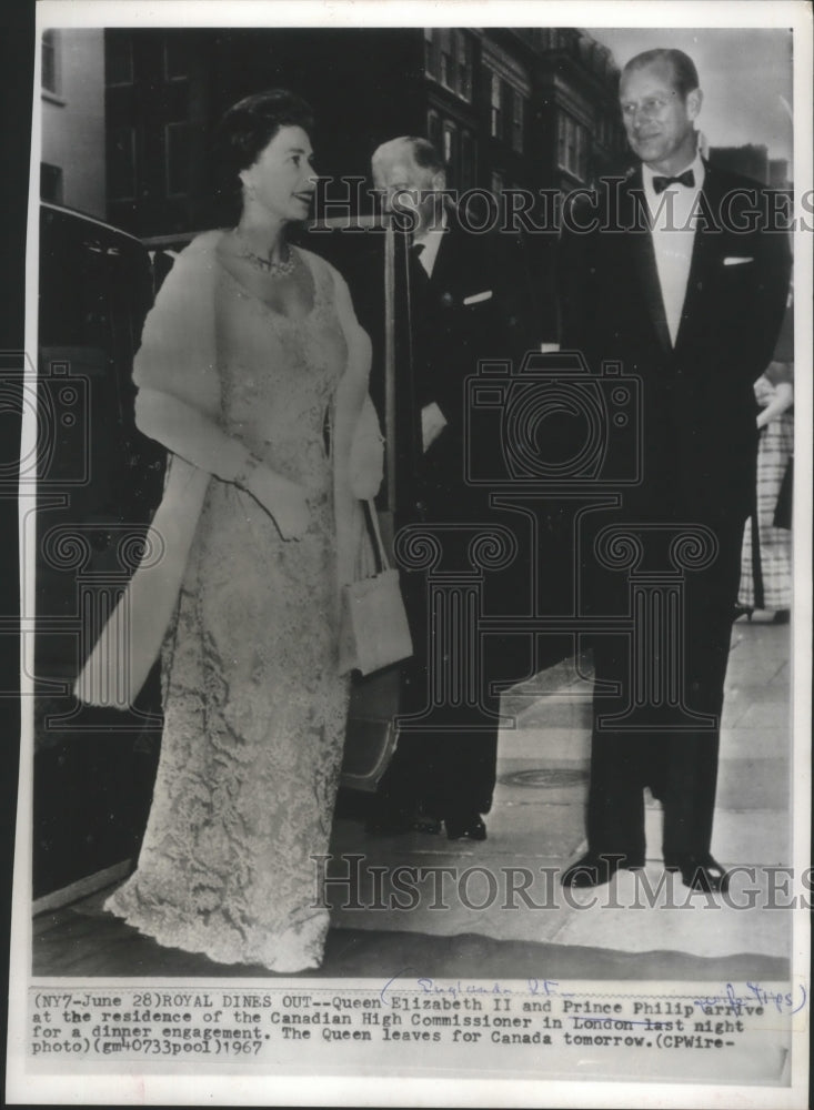 1967 Press Photo Queen Elizabeth II and Prince Philip in London - mjb27946 - Historic Images