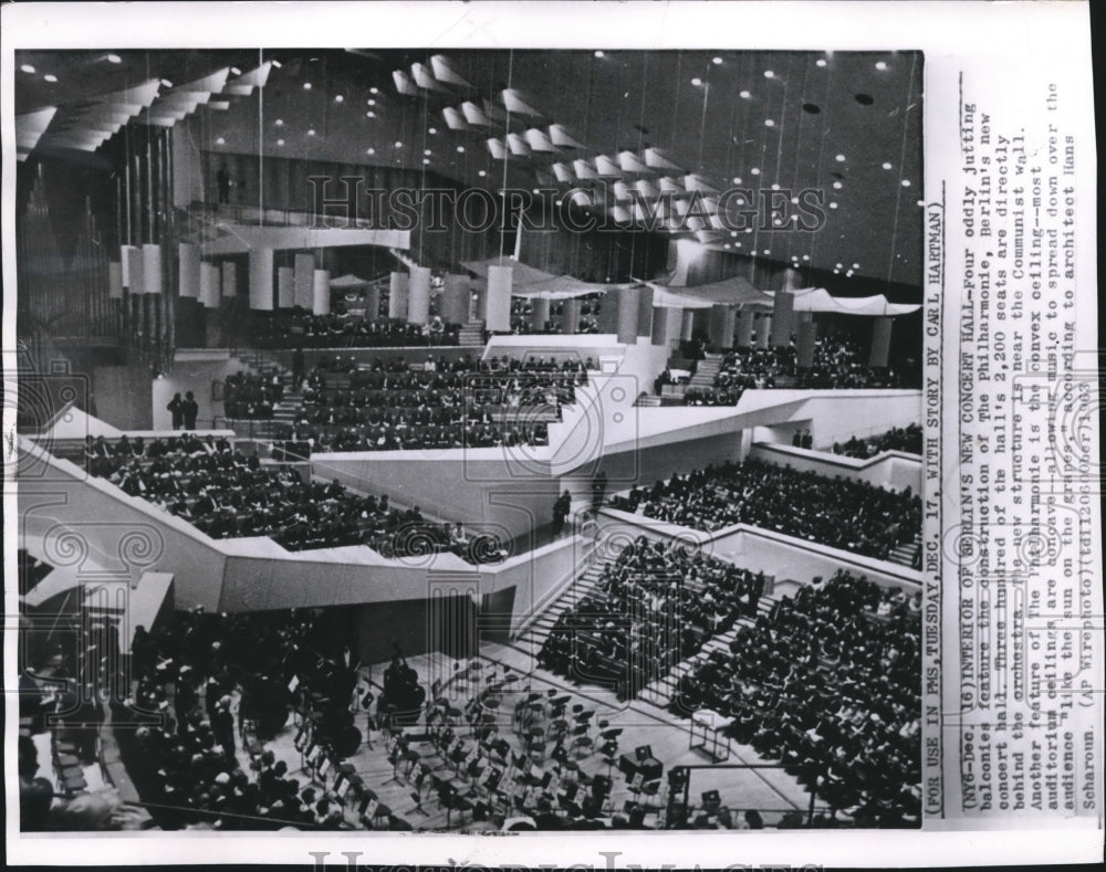 1963 Press Photo Philharmonie Concert Hall in Berlin, Germany - mjb28247-Historic Images