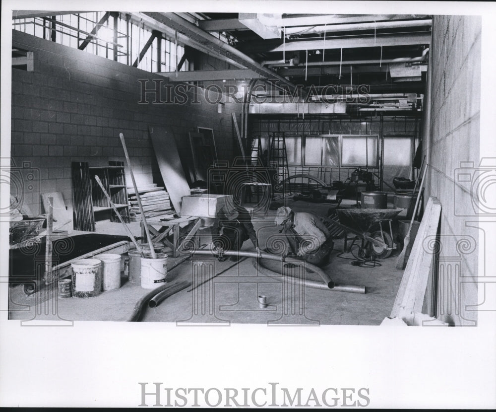 1961 Press Photo Fifth Floor Construction of The Milwaukee Journal Building - Historic Images