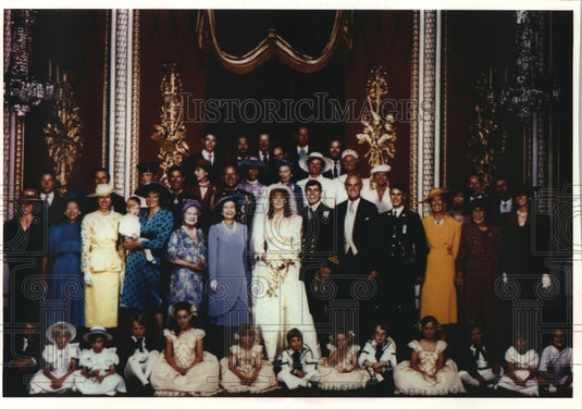 Press Photo Prince Andrew and wife Sara Ferguson, wedding, England. - mjb28783 - Historic Images