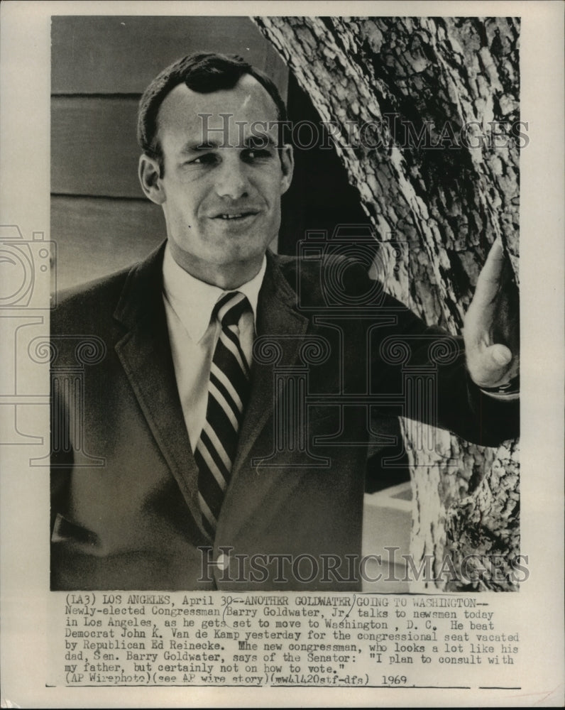 1969 Press Photo Congressman Barry Goldwater, Jr. in Los Angeles California-Historic Images