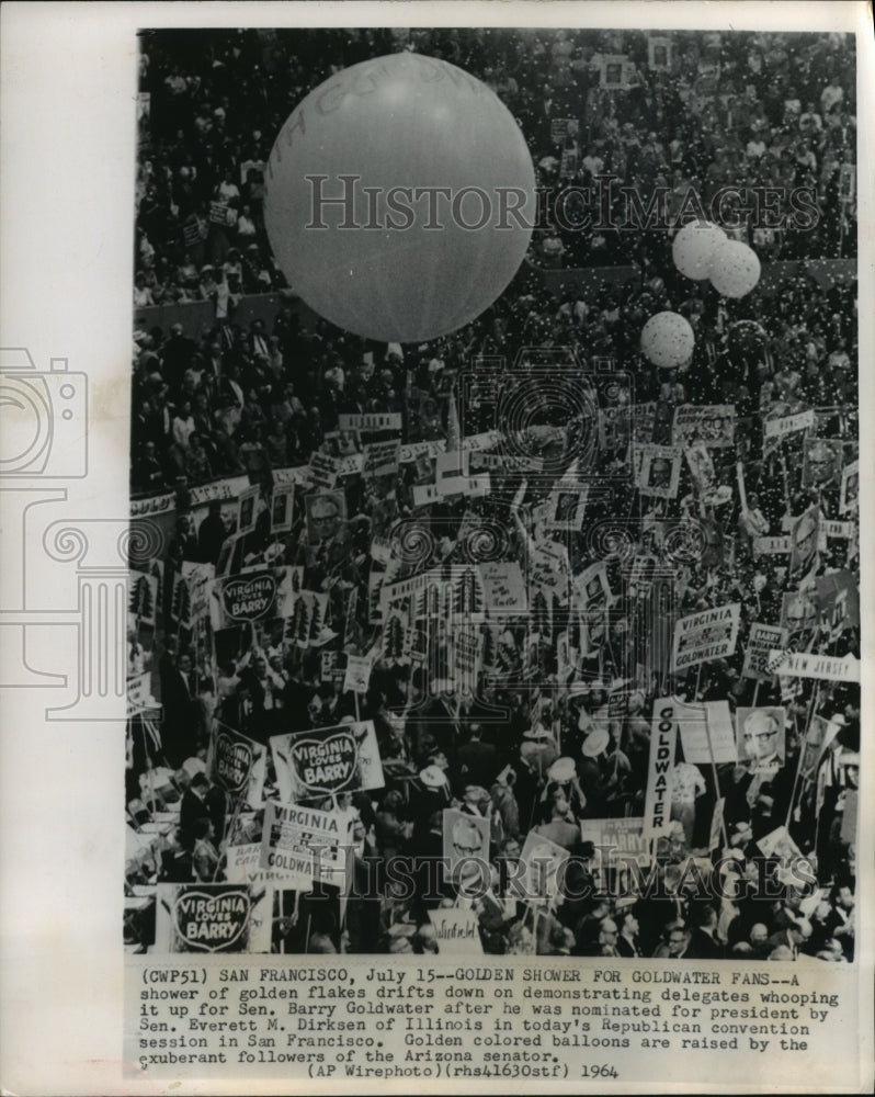 1964 Press Photo Celebration for Barry Goldwater who become presidential nominee - Historic Images