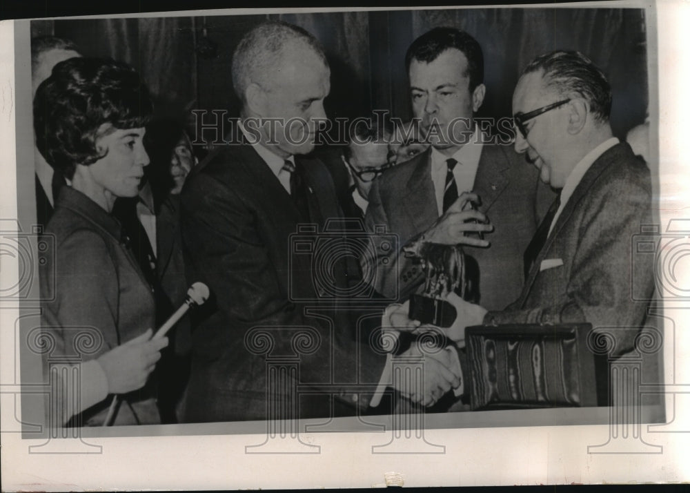 1965 Press Photo Astronaut John H. Glenn, Jr. at Ceremony in Rome, Italy-Historic Images