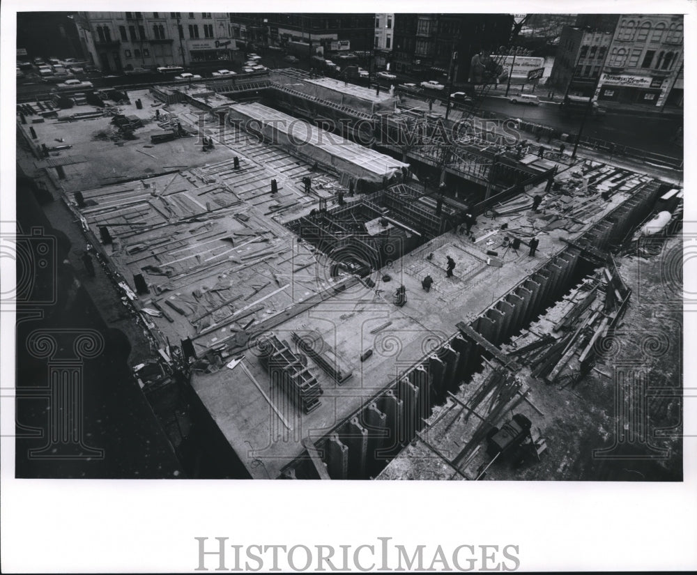 1961 Press Photo Milwaukee Journal Building Construction - mjb30608- Historic Images