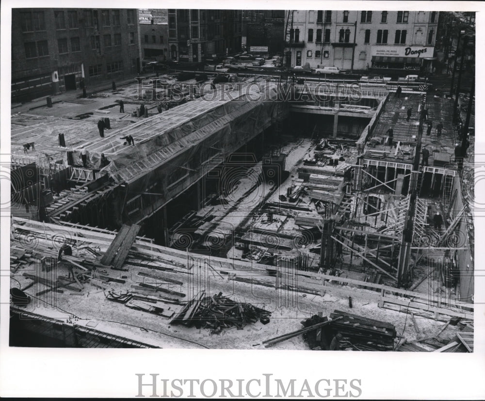 1961 Press Photo Milwaukee Journal Building Construction - mjb30609-Historic Images