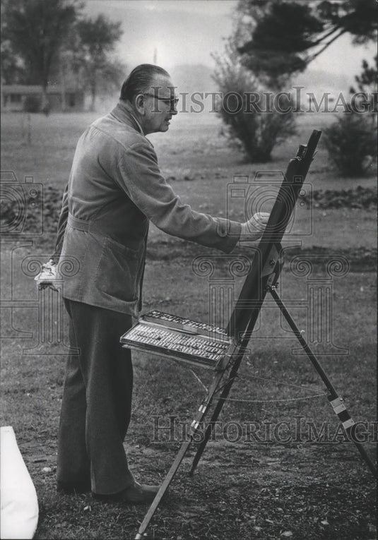 1978 Press Photo Anton (Tony) Maier, men's sketch club, Milwaukee. - mjb31143 - Historic Images