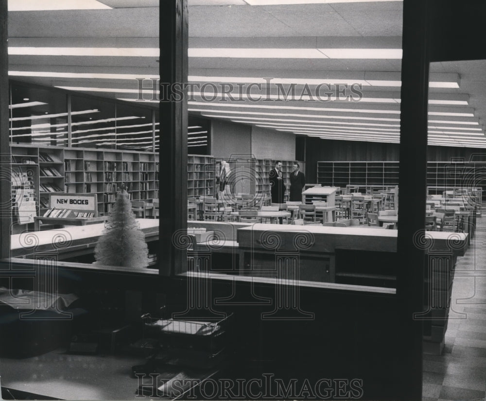 1959 Press Photo Homestead High Library through Librarian&#39;s Office Windows-Historic Images